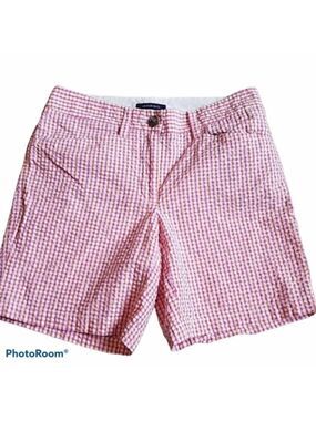 LAND’S End Checkered Seersucker Shorts